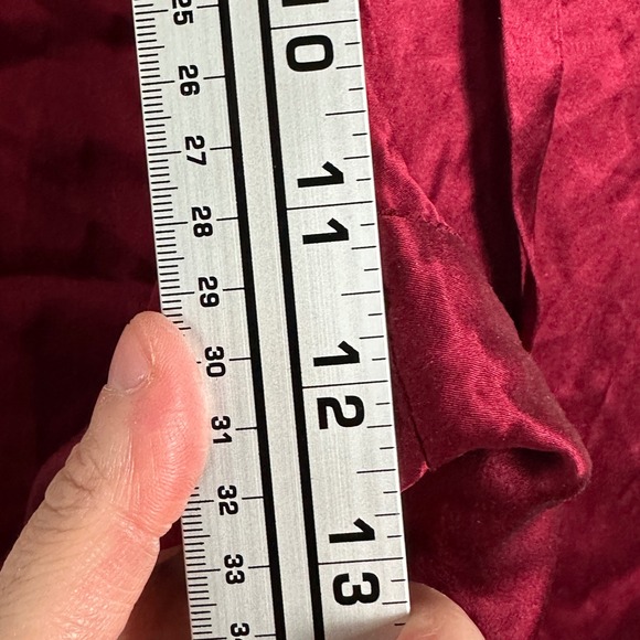 LilySilk 100% Silk Mulberry Pure Womens Wide Leg Pants Burgundy Womens Small S - Picture 12 of 15